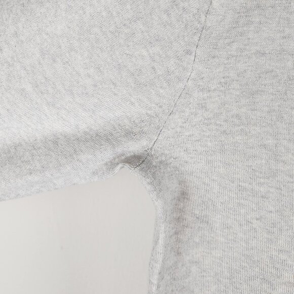 J. Crew 100% Merino Wool Lightweight V-Neck Sweater Heather Gray sz S Flawed - Picture 9 of 14